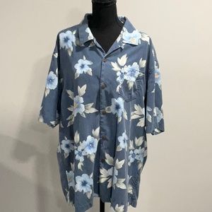 Tommy Bahama Floral Print Silk Shirt SZ XL